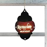 Cipliko Eid Wandleuchte, Eid Holz Wandbeleuchtung Ornamente Wanddekorationen Anhänger Eid Lights, Fensterkunst für Gartenhaus Dekorationen Geschenke