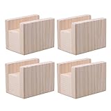 RDEXP 10 x 7 x 8,5 cm Rillenbreite 4 cm Holz-Tischerhöhung Betterhöhung Möbelbeine Hebefüße bis 5 cm Hebebühne 4 Stück