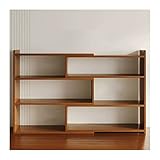 Bücherschrank 3-stöckiges, breitenverstellbares Bücherregal, Holzregal, Bücherregal, Display-Aufbewahrungsregal for Home Office, Wohnzimmer, Küche, Schlafzimmer, braun Büroregal ( Size : L60-120xD17xH