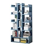 Bücherregal 16 Etagen Bücherregal Boden Haushalt Einfaches Regal Einfache Moderne Studenten Bücherregal Büroschrank Bücherregale Bücherschrank Schlafzimmer Büro ( Color : Blu , Size : 54*19*141cm )