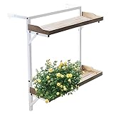 HRXQSHH Balkontisch Hängetisch Klapptisch Balkon Balkongeländer Tisch Balkon Klapptisch Zum Einhängen Für Balkon, Garten - 60x20x68cm (Color : White)