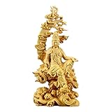 JNWHY Buddha Statue deko Buchsbaum-Guanyin-Buddha-Statue bastelt chinesische Kunstfigur für Zuhause, Kunstdekoration, Sammlerstücke und Figuren, Meditationsdekoration feng Shui Geschenk