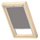 VELUX Original Dachfenster Verdunkelungsrollo für MK06, Grau, mit Grauer Führungsschiene