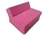 Natalia Spzoo Schlafsessel Klappmatratze Faltmatratze 200 x 70 x 10 cm (1227 Pink)