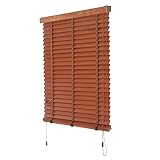 Braune Holzjalousie Für Fenster, Verdunkelungs Jalousien, Horizontale Holz Jalousette, Jalousien Und Fensterrollos (90 X 180 cm, Sondergröße),90x180cm/35.5 * 71in