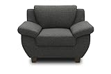 DOMO. collection Sessel, Polstersessel, Einzelsessel, Sofa Garnitur, 3-2-1, anthrazit, 108 cm