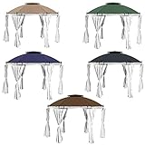 freigarten.de Ersatzdach für Pavillon Ø 350 [cm] Wasserdicht Material: Panama PCV Soft 370g/m² extra stark Modell 4