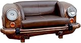 Kobolo Autosofa Zweisitzer Couch Front aus Metall und Leder