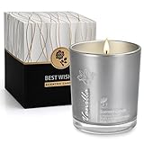 Duftkerze im Glas, 11.3 Oz Natürliches Sojawachs Kerze, 65-70 Stunden Brenndauer, Glaskerze, Duftkerze Geschenk für Frauen Weihnachten,Geburtstag, Valentinstag, Hochzeiten, Birke & Vanille