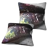 TOLKAT Bunte Damen-Kissenbezüge, quadratisch, 2 Stück, Heimdekoration für Couch, Bett, Sofa, Schlafzimmer, Auto