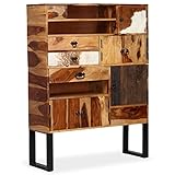 vidaXL Sideboard Sheesham Holz Palisander 100x30x130cm Kommode Highboard