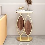GIZNXBA Konsolentisch Gold, Flurtisch Hoch Sofatisch Modern Für Den Eingangsbereich Mit Simulierter Marmoroberfläche, Schmaler Sofatisch Mit Metallgestell, Für Eingang, Wohnzimmer (Color : /Gold D)