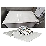 Badewannenabdeckung Falten Badewannenabdeckung Badewannenregal, Einstellbar Lagerregal Staubdichte Platte Isolierabdeckung, 0,6cm Dicke Badabdeckung Wannenablage, 22 Größen 360 Grad umkehrbar (Color