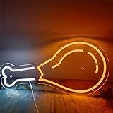 LED Neonschild Fried Chicken Legs Neonschild, LED visuelle Wandleuchten Dekor Business Neonlampe