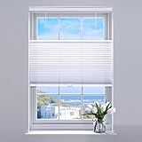 SUNFREE Top Down Jalousien für Helligkeiten, Verdunkelung, Wabenfenster, für Fenster, 86,4 cm B x 91,4 cm H, Weiß (Lichtfilterung)