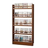 RENLXFI Freistehende Magazin Display Rack, 5 Schicht Holz Zeitungshalter für Literatur Bücher Dokument im Haus Büro Esszimmer, große Veranstalter Ordner (Size : 155x60cm/61x23.6in)