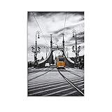 HOWDA Bilder auf Leinwand Wandbild Budapest Freiheitsbrücke Leinwand Poster Schlafzimmer Dekor Sport Landschaft Büro Zimmer Dekor Geschenk Leinwand Poster Wand Bilder Dekor (40x60cm Kein Rahmen)