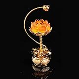 Diwali Diyas Lotus Diya Lampe für Pooja Golden Handmade Oil Lamp Ghee Lamp Holder Butterlamp Tibetan Copper Teelichthalter Indische Diwali Dekorationen für Zuhause, Altar Supplies,