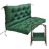 Outdoor-Bankkissen mit Rückenlehnenpolster, wasserdichtes Gartenschaukel-Sitz- und Rückenkissen für 2- und 3-Sitzer, Hängematten-Kissenbezug, Holzstuhl-Palettenkissen ( Color : Green , Size : 40x60in