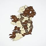 3D Holz Irland Karte Geschenk für irische Freundin Irland Holz Wanddekoration Karte für Reisende