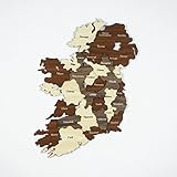 3D Holz Irland Karte Geschenk für irische Freundin Irland Holz Wanddekoration Karte für Reisende