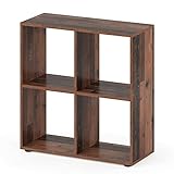 Vicco Raumteiler Standregal Bücherregal Tetra Old Style 72x73 cm Wohnzimmer 4 Fächer Büroregal Bücherregal Medienregal