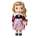 Disney Store Dornröschen aus der Animator Collection, 39 cm / 15', echt wirkendes Haar und Outfit, mit Eulen-Plüschtier aus Satin, Sammelpuppe geeignet für Kinder ab 3 Jahren