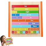 KOFOT Mathematik-Tafel für – Math-Spieltisch Spielzeug Abakku, aus Holz – Sicherheitsnummerntabelle, runde Ecken, glatte Kanten für Kindergärten, Mädchen und Jungen