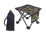 JYARZ Campingstuhl Tragbarer Leichter Stuhl Klappbarer Erweiterter Sitz Aluminiumlegierung Ultraleichter Abnehmbarer Camping Angelstuhl Anglerstuhl Faltstuhl (Color : Yellow Camouflage)