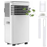 3in1 Mobile Klimaanlage mit Abluftschlauch 3 Modi 9000 BTU 24h Timer Aircooler Fensterabdichtung Abluftschlauch Fernbedienung Klimagerät Klima Anlage Air Cooler Air Conditioner Fensterkit inklusive