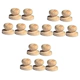 SEWACC 15 Stück Zahlenstempel Aus Holz Türgriffe Für Waschtische Schrankknöpfe Aus Holz Unvollendete Möbelknöpfe Sammelalbum-Stempel Holzsiegel DIY-Stempel-Set Siegelwachs