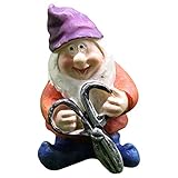 Zwerg, Zwerg, Charakter, Dekoration, Mikro, weißer Bart, Moos, Landschaft, Garten, Terrasse, Rasen und Garten Blumentopf Wasserspeicher (E, One Size)