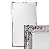 LEBENSwohnART Wandspiegel LEANDOS 180x100cm Antik-Silber Barock Design Spiegel Pompös Facette