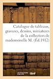 Catalogue de tableaux anciens et modernes, gravures, dessins, miniatures, objets de vitrine