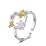 YAHOYA Ginkgo Blatt Kranz Ring weiblich Japan und Südkorea einfach und süß Sen Temperament All-Match Ring