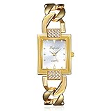 YSFWL Recycelte Uhr Für Damen Funkuhr Damen Digital Uhr Armband Minimalistische Designer Watch 40mm Displayschutz Als Geschenk Sanduhren Set Für Fliegeruhren Damen,金色Gold,