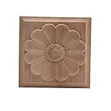 Holzornamente Schrankwände Heimdekoration Schranktür Bettdekoration Blumen Holzschnitzerei Weiße Abziehbilder Holzapplikation 8 X 8 Cm