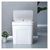 Smart Sensor atic Electronic Mülleimer Dwaterproof Badezimmer Toilette Wasser Schmale Naht Mülleimer Badezimmer (Color : White Size : 32cm*13cm*23cm) liuguifeng