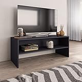 ZEYUAN TV-Schrank, Fernsehschrank, Tv-möbel & Phonomöbel, Fernsehtisch, Tv Board, Fernsehkommode, Schrank Schlafzimmer, Grau 100 x 40 x 40 cm Spanplatte