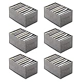 Oikabio 6 Schubladenboxen für Jeans Hosen T-Shirt Aufbewahrungsboxen Organizer Schrank Kleiderschrank Schubladen Organizer 9 Gitter