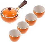 Teekanne aus Keramik, 1 Set, Teekanne, Türkischer Teekocher, Kaffeezubehör, Geschenke, Kaffeemaschine, Herdplatten-Tee, Haustier-Keramik, Tee-Sets, japanisches Tee-Set, praktischer Teekessel, drehbare