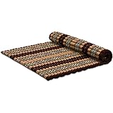 Asia WOHNSTUDIO ROLLMATTE, Kapok Rollmatte der Marke Asia Wohnstudio, 200cm (Länge) x 145cm (Breite) x 4,5cm (Höhe), Thailändische Rollmatte, Entspannungsmatte, Yogamatte, Pilates, Rollmatratze