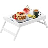 Betttablett, klappbare Beine mit Griffen, Frühstückstablett für Sofa, Essen, Zeichnen, Platten, Bambus, Serviertablett, Schoß, Schreibtisch, Snack-Tablett