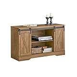 SoBuy FSB60-BR Sideboard mit Schiebetüren Kommode Schrank Küchenschrank Flurschrank Beistellschrank Lowboard TV-Schrank BHT ca.: 120x70x40cm