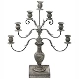 CHYY Kerzenständer 7-Armiger Kerzenständer, Robuster Vintage Großer Kerzenständer Aus Metall, Kamin Esstisch Party Zuhause Klassische Kandelaberhalter