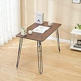 Quadratischer Eisenbeinkantentisch，Esszimmertische，Beistelltische，Dining Table，Kann als Schreibtisch, Garten Tisch，Küchentisch，Wohnzimmertisch，Teetisch oder Couchtisch Verwendet Werden (Nussbaum)