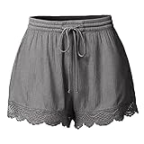 TWIOIOVE Happy Shorts Boxershorts Herren M Frauen Sommer Mode Spitze Plus Größe Seil Krawatte Shorts Yoga Sport Hosen Leggings Hosen Hot Shorts Hosen Kinder Shorts Jungen 92