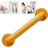 WANZPITS Duschhaltestangen, Edelstahl Handicap Haltestangen Schienen Anti-Rutsch Handicap Haltestange Unterstützung Duschstange Senior Handlauf Dusche Sicherheit Bar Griff,Gelb,48cm