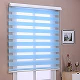 Doppelrollo für Fenster,40x100cm,45x120cm,50x140cm Seitenzug Duorollo,Lichtfilterung Tag- und Nachtrollos,Raffrollo Jalousien verdunkelung innen,für Haus/Büro/Kinderzimmer,WxH-120x150cm/47.2x59in