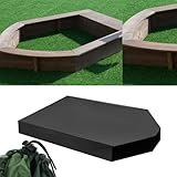 DSFSAEG Sandkasten Abdeckung, Boot Form Oxford Wasserdicht Uv-Beständige Staubdicht Schutz Sandkasten Baldachin, Sandkasten Pool Abdeckung, Schutzhülle für Klein Bad oder Spiel Tisch(Schwarz)